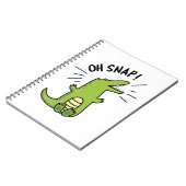Oh Snap Grappige Snappende Krokodil Woordspeling Notitieboek (Linkerzijde)
