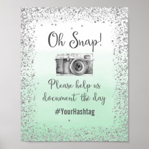 Oh Snap Hashtag Trouwposter Print