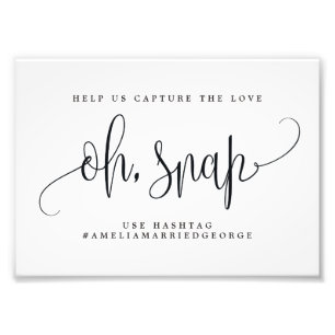 Oh Snap Instagram Sign Kies je eigen formaat goed Foto Afdruk