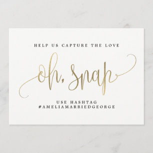 Oh Snap Instagram Sign - Lovely Calligraphy Kaart