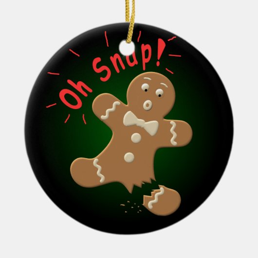 Oh Snap Keramisch Ornament (Voorkant)