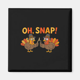 Oh Snap Kerstmis Dag Funny Thanksgiving Mannen Vro Magneet