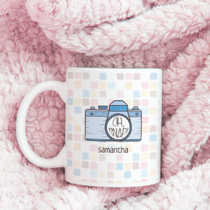 Oh, Snap ! Mug café photo Blue Pastel