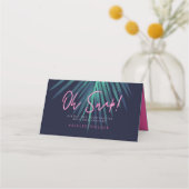 "Oh Snap" Neon Pink Script Tropical Retro Wedding (Achterkant)