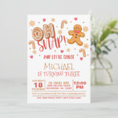 Oh Snap Noël Anniversaire Invitation - Garçon - WH (Debout devant)