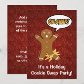 Oh, Snap ! Pain d'épices Homme Cookie Invitations  (Devant / Derrière)