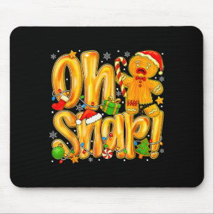 Oh Snap Peperkoek Man Funny Kerstmis Xmas Mannen W Muismat