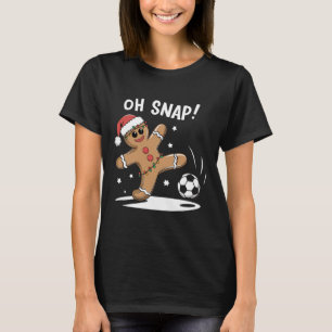 Oh Snap Peperkoek Voetbal Kerst Plezier T-shirt