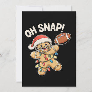 Oh Snap Peperkoek Voetbal Kerstmis Xmas Sport Feestdagenkaart