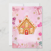 Oh Snap Pingerbread Maison Anniversaire Invitation (Dos)