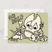 Oh Snap Skeleton Briefkaart (Voorkant / Achterkant)
