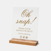 Oh Snap Social Media Chic Modern Mariage Événement (Angle)