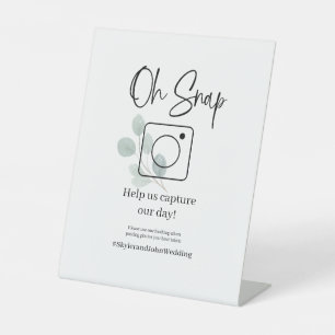 Oh Snap Table Top Eucalyptus Mariage signe de piéd