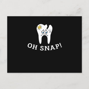 Oh snap tandarts tandheelkundige assistent feestdagenkaart
