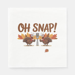Oh Snap Turkey Day Funny Night of Thanksgiving Ess Servet