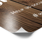 Oh SnapRustic Country Barn bruiloft Oh Snap hashta Foto Afdruk (Hoek)