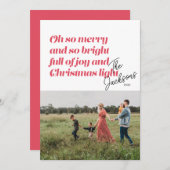 Oh So Joyeux Noël carte moderne (Devant / Derrière)