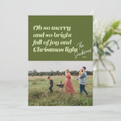 Oh So Joyeux Noël moderne Carte verte (Debout devant)