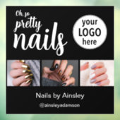 Oh So Pretty Nail Artist Script Logo Photo Raamsticker (Vel 3)