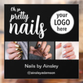 Oh So Pretty Nail Artist Script Logo Photo Raamsticker (Vel 2)