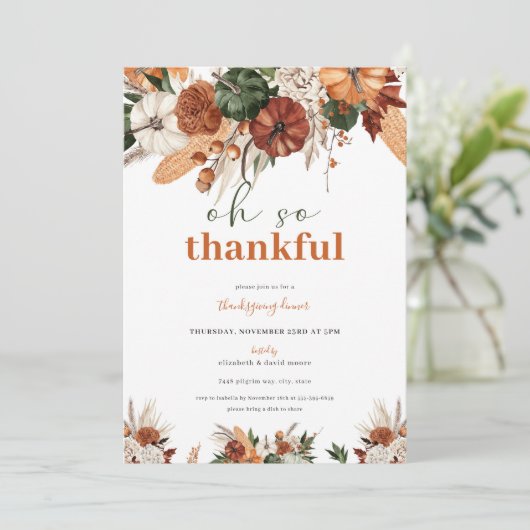 Oh So Thanksgiving Dîner Invitation (Debout devant)