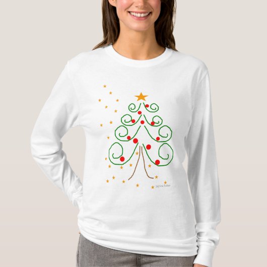 Oh sweat - shirt à capuche d'arbre de Noël (Devant)