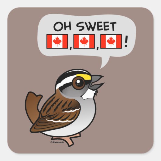 Oh Sweet Canada Vierkante Sticker (Voorkant)
