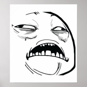 Oh Sweet Jesus denkt dat goed Rage Face Meme Poster