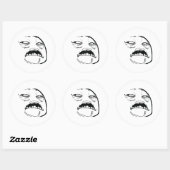Oh Sweet Jesus denkt dat goed Rage Face Meme Ronde Sticker (Vel)