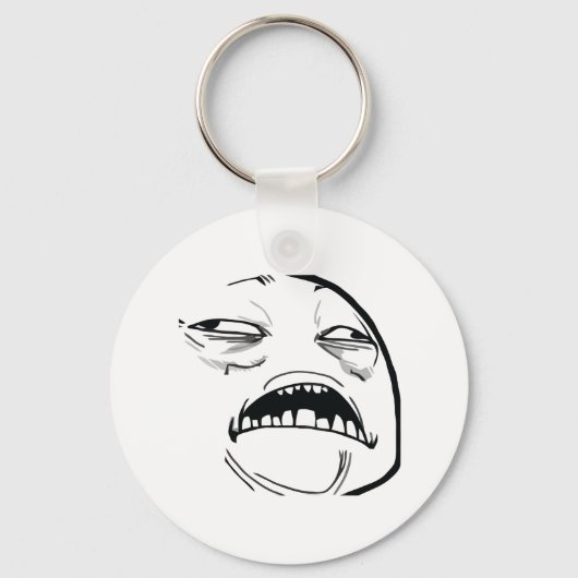 Oh Sweet Jesus denkt dat goed Rage Face Meme Sleutelhanger (Voorkant)