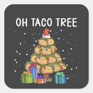 Oh Taco Boom Feestelijke Mexicaanse Eten Lelijke K Vierkante Sticker