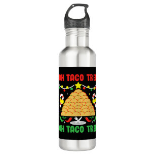 Oh Taco Boom Mexicaanse Food Taco Lover Kerstmis Waterfles