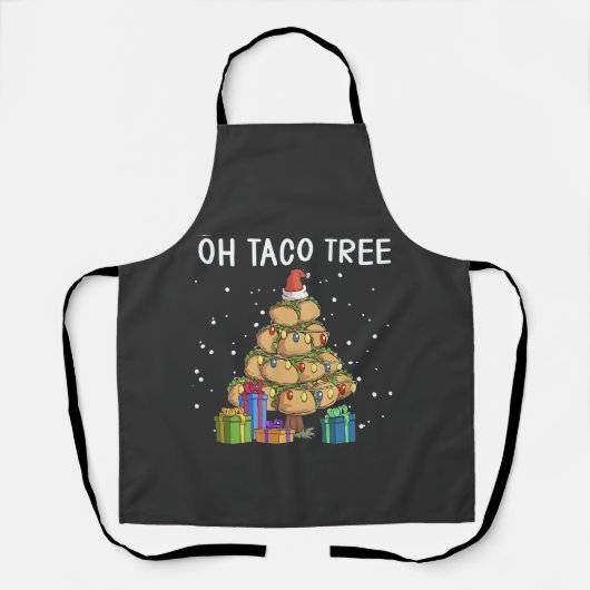 Oh Taco Tree Grappig Mexicaans eten Lelijke Kerst Schort (Voorkant)