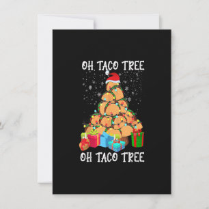 Oh Taco Tree Mexican Food Taco Lover Kerstmis Xma Kaart