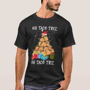 Oh Taco Tree Mexican Food Taco Lover Kerstmis Xma T-shirt