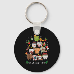 Oh Tandartsboom Kerstmis Tandarts Grappige Tanden Sleutelhanger