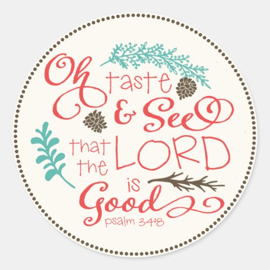 Oh Taste and See Sticker d'écriture / Ivory (Devant)