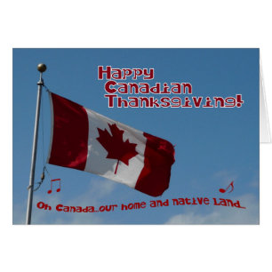 Oh thanksgiving-drapeau Canada-heureux