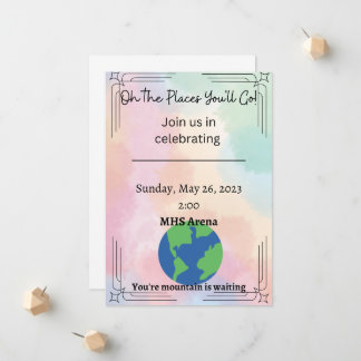 Oh the Place You'll Go Graduation Invitation