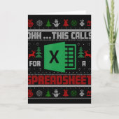 Oh This Calls For A Spreadsheet Christmas Sweater Kaart (Voorkant)