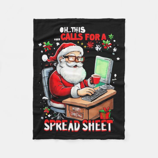 Oh This Calls For A Spreadsheet, Funny Excel Chris Fleece Deken (Voorkant)