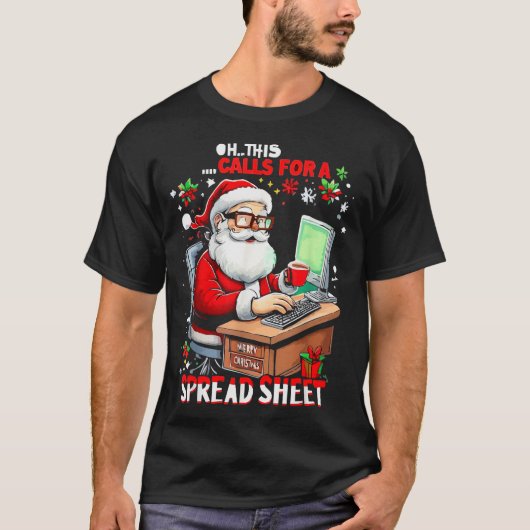 Oh This Calls For A Spreadsheet, Funny Excel Chris T-shirt (Voorkant)