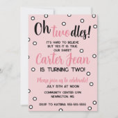 Oh Twodles tweede verjaardag roze feest (Voorkant)