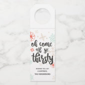 Oh venez tous, étiquette de bouteille de Noël pour (Devant)