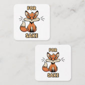 oh voor de vos vierkante visitekaartje (Voorkant / Achterkant)