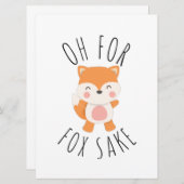 Oh voor Fox Sake (Voorkant / Achterkant)