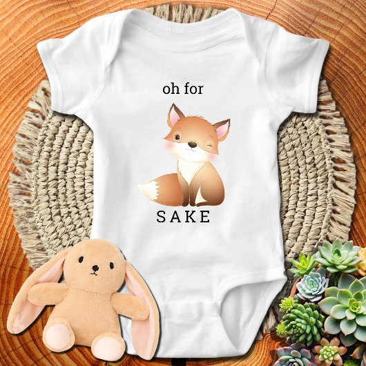 Oh voor Fox Sake Cute Funny Baby Bodysuit
