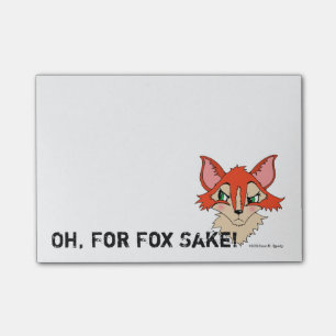 Oh voor Fox Sake Cute Red Sinaasappel Foxy Post-it® Notes