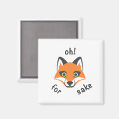 Oh! Voor Fox Sake: Emoji cartoon Magneet (Voorkant / Achterkant)