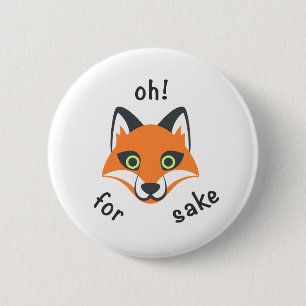 Oh! Voor Fox Sake: Emoji cartoon Ronde Button 5,7 Cm